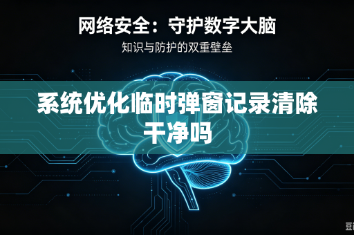 系统优化临时弹窗记录清除干净吗