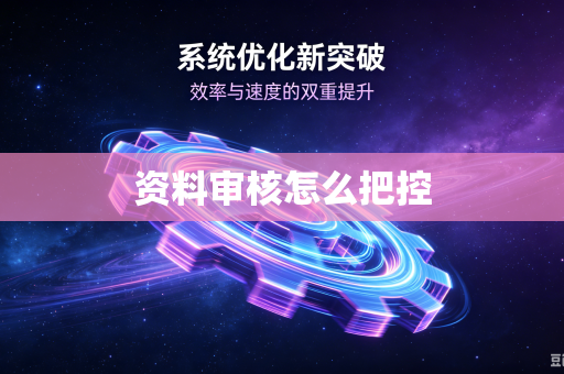 资料审核怎么把控