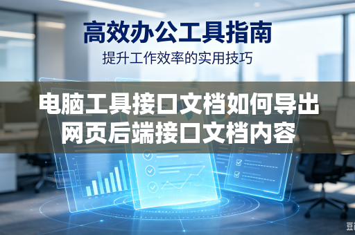 电脑工具接口文档如何导出网页后端接口文档内容
