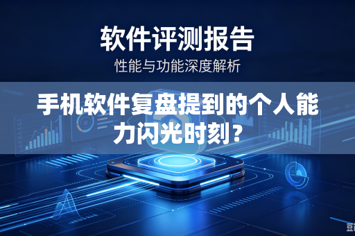 手机软件复盘提到的个人能力闪光时刻？