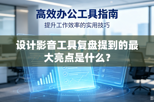设计影音工具复盘提到的最大亮点是什么？