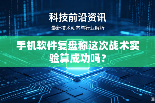 手机软件复盘称这次战术实验算成功吗？