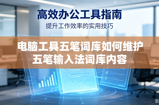 电脑工具五笔词库如何维护五笔输入法词库内容