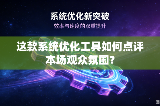 这款系统优化工具如何点评本场观众氛围？