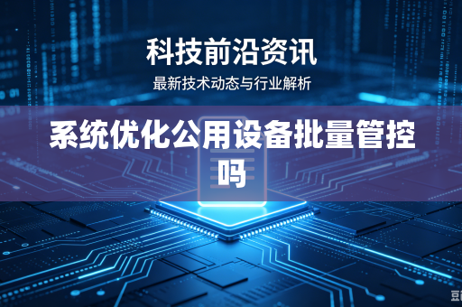 系统优化公用设备批量管控吗