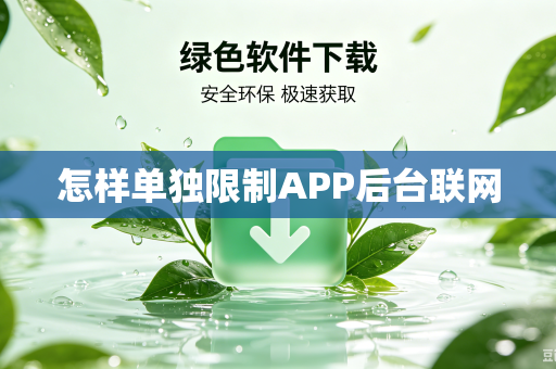 怎样单独限制APP后台联网