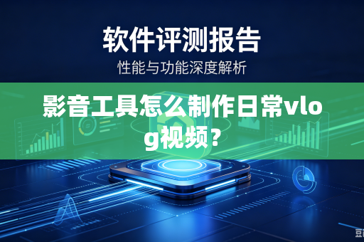 影音工具怎么制作日常vlog视频？