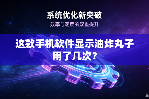 这款手机软件显示油炸丸子用了几次？