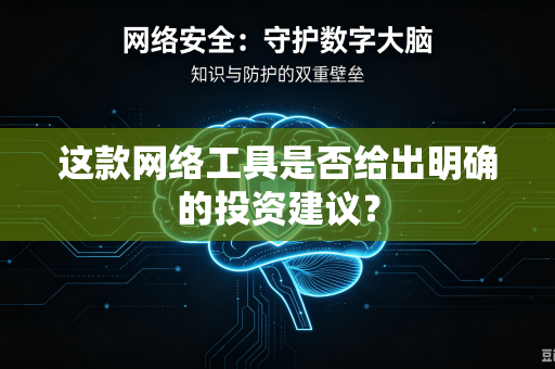 这款网络工具是否给出明确的投资建议？