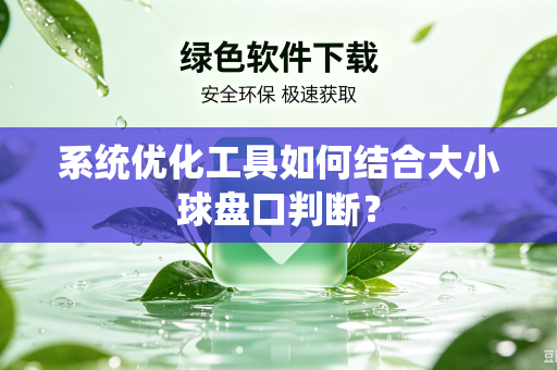 系统优化工具如何结合大小球盘口判断？