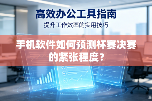 手机软件如何预测杯赛决赛的紧张程度？