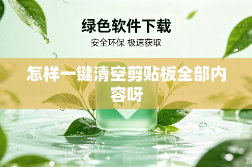 怎样一键清空剪贴板全部内容呀