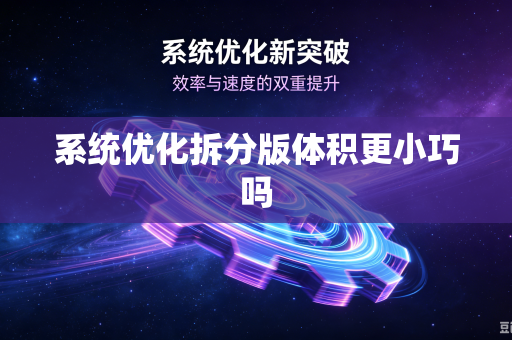 系统优化拆分版体积更小巧吗