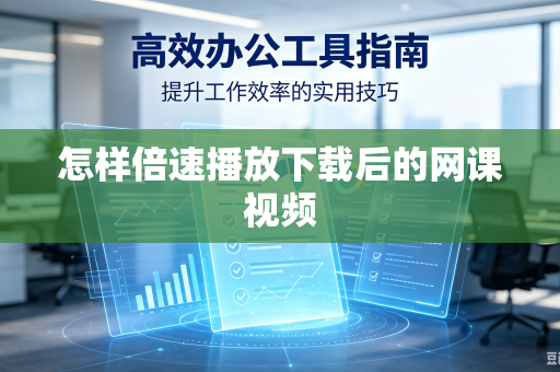 怎样倍速播放下载后的网课视频