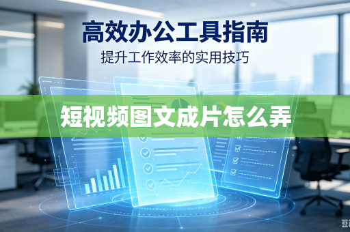短视频图文成片怎么弄