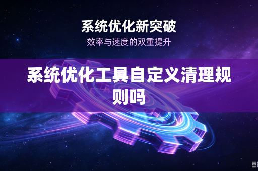 系统优化工具自定义清理规则吗
