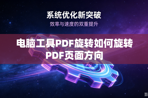 电脑工具PDF旋转如何旋转PDF页面方向