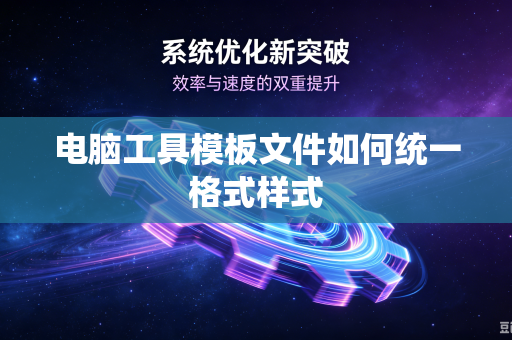 电脑工具模板文件如何统一格式样式