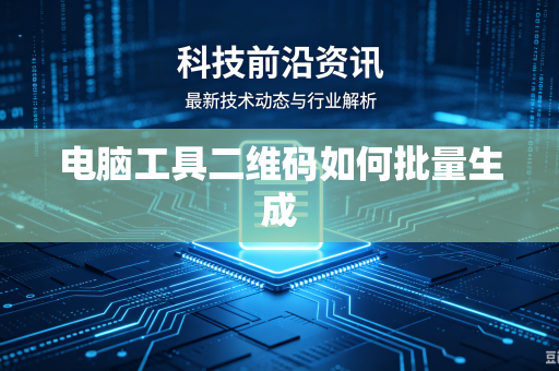 电脑工具二维码如何批量生成