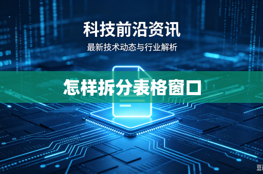 怎样拆分表格窗口