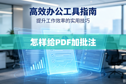 怎样给PDF加批注
