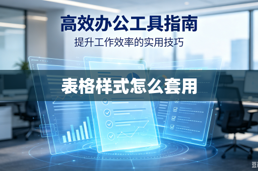 表格样式怎么套用
