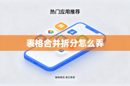 表格合并拆分怎么弄