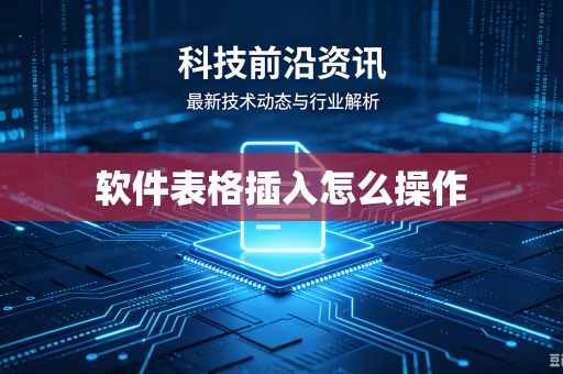 软件表格插入怎么操作