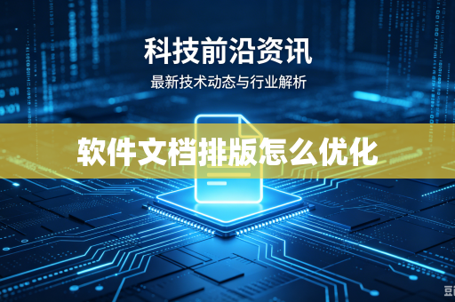 软件文档排版怎么优化