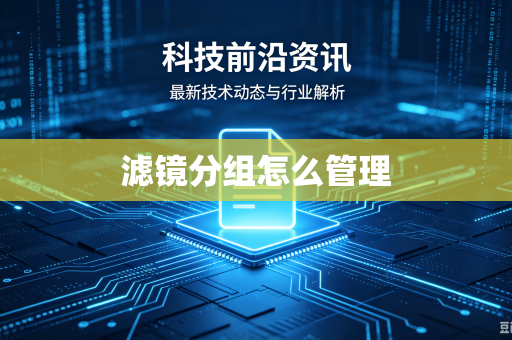 滤镜分组怎么管理